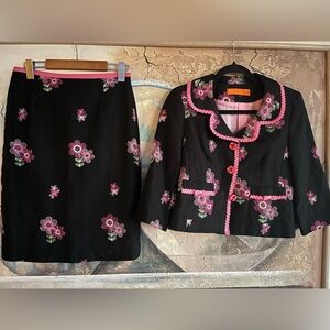 Cynthia Steffe Skirt-Blazer Embroidered Set